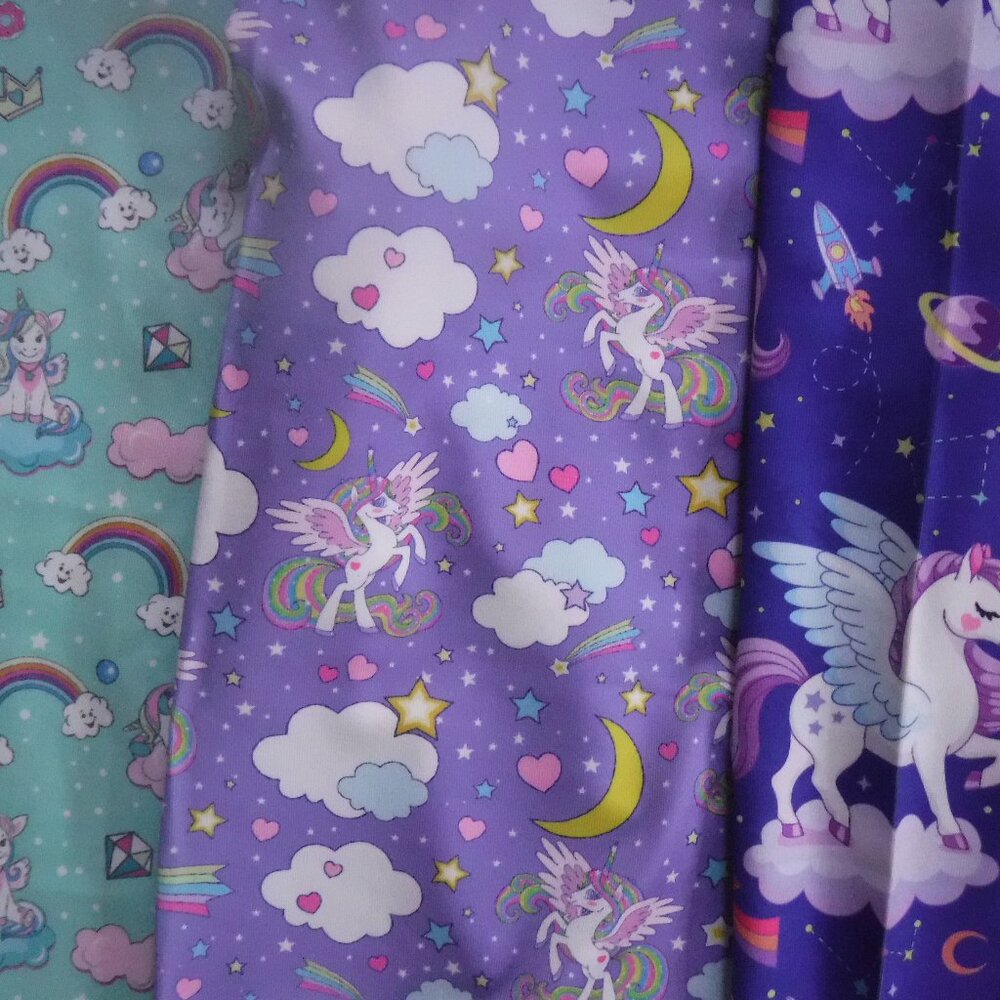 Quedoris Girls Unicorn Leggings Size 150 - Set of 3 NWT - Picture 4 of 13